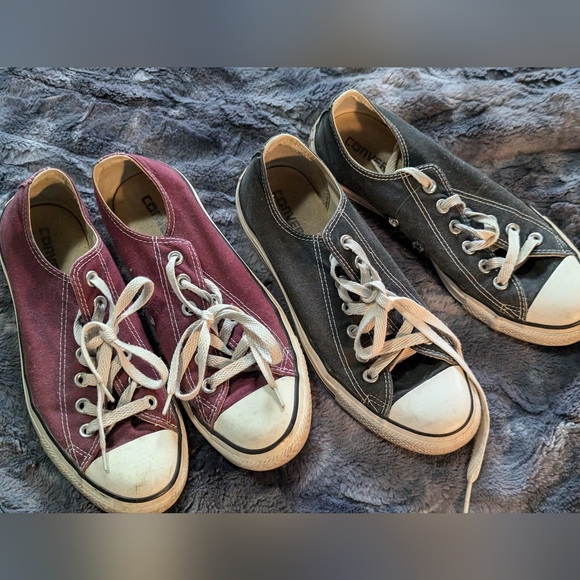 Converse All Stars burgundy W 8.5 M 6.5 - Picture 1 of 5